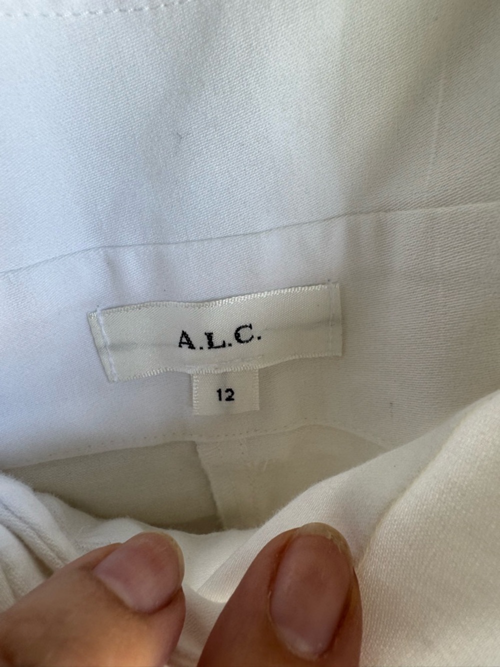 A.L.C. White High-Waist Wide-Leg Tie-Waist Pants - Picture 3 of 6